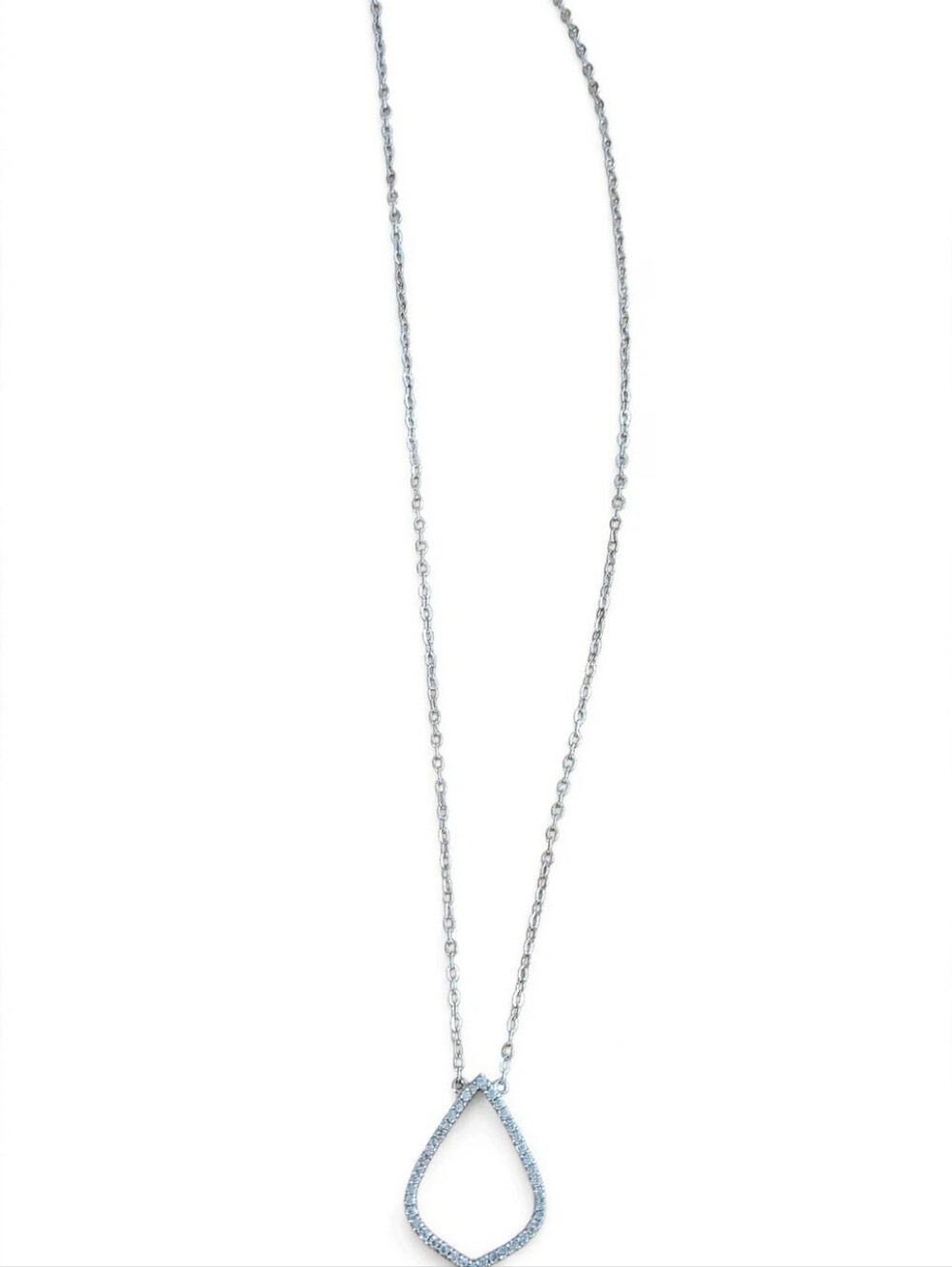 Silpada Silver Teardrop Outline Necklace